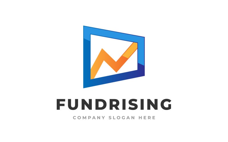 fund rising accounting financial logo design original
