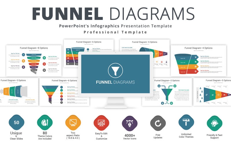 funnel diagrams powerpoint template original