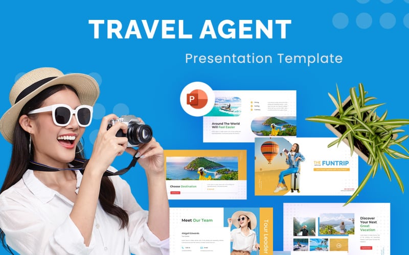 funtrip travel agent powerpoint template original