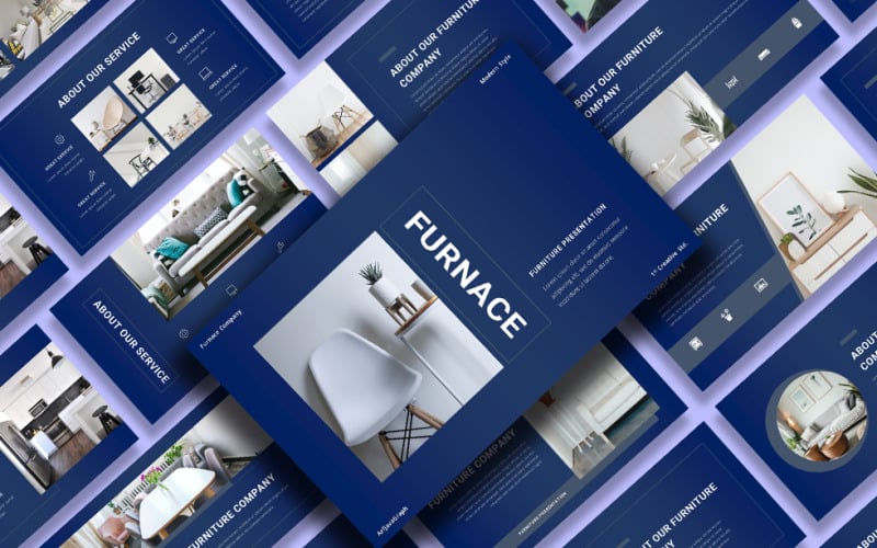 furnace furniture powerpoint template original