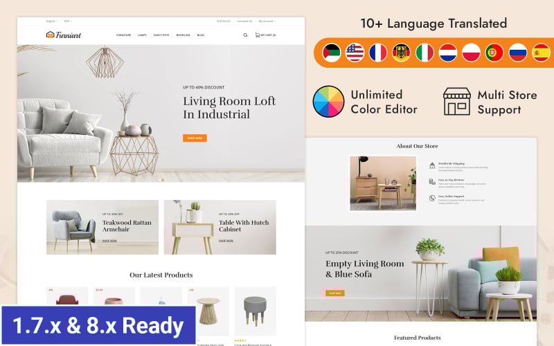 furniart interior furniture store prestashop responsive theme original