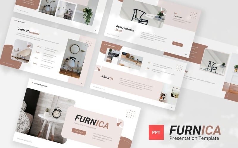 furnica furniture powerpoint template original