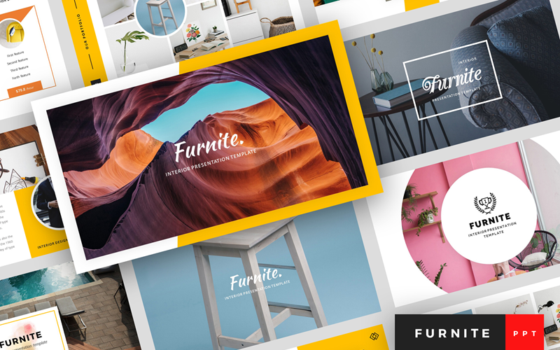 furnite interior design presentation powerpoint template original
