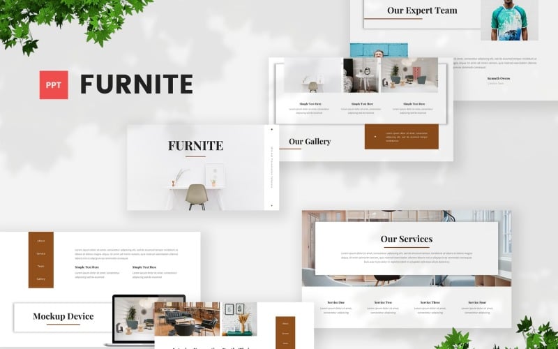 furnite minimal powerpoint template original