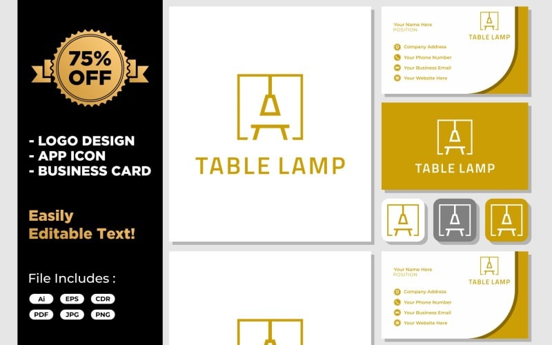 furniture table lamp logo design original