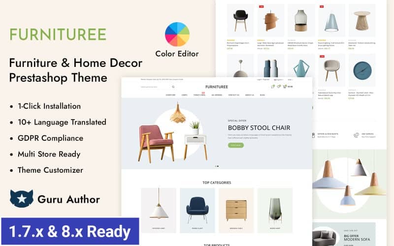 furnituree furniture amp home decore store prestashop responsive theme original
