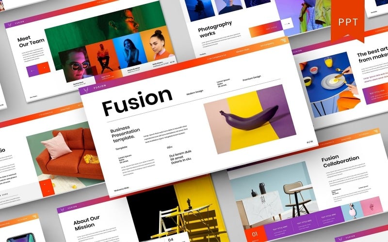 fusion business powerpoint template original