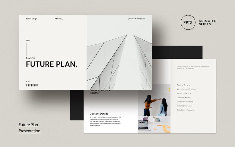 future plan presentation template layout original