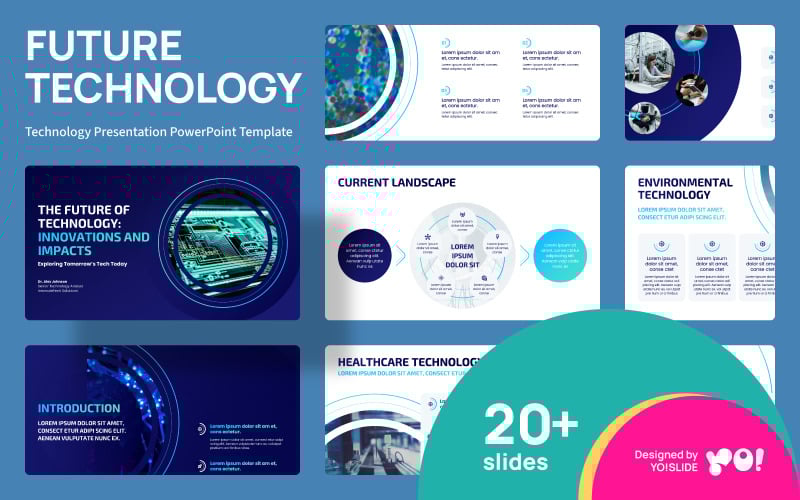 future tech technology presentation powerpoint template original