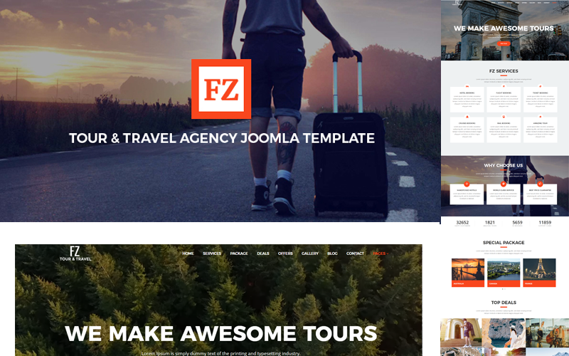 fz tour amp travel agency joomla template original