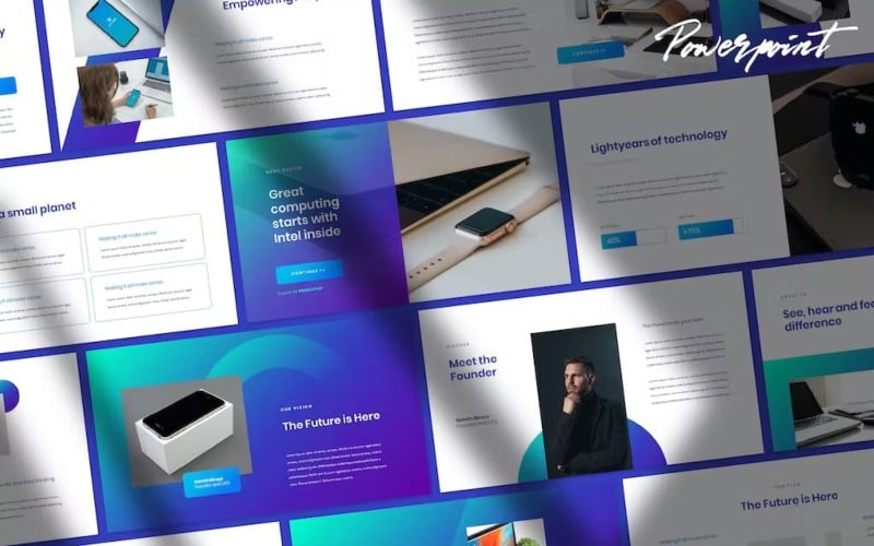 gadget tech theme powerpoint template original