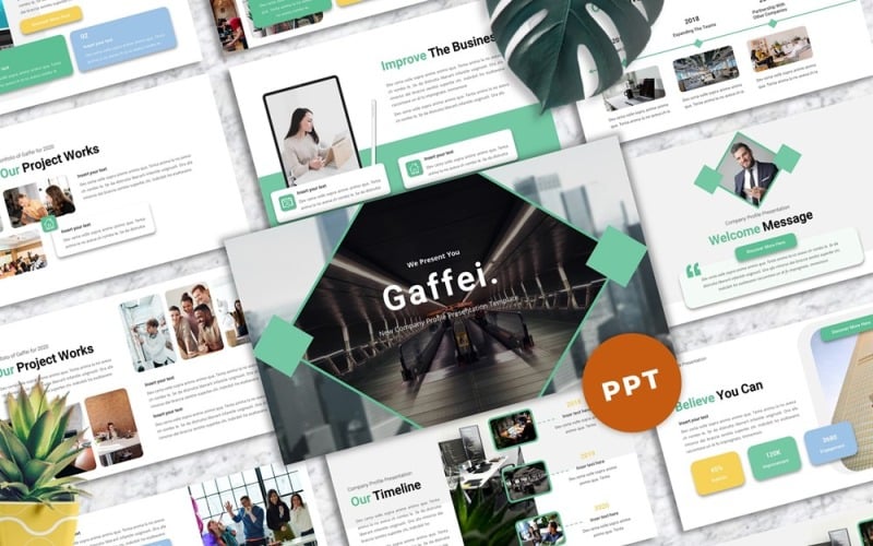 gaffei company profile powerpoint template original
