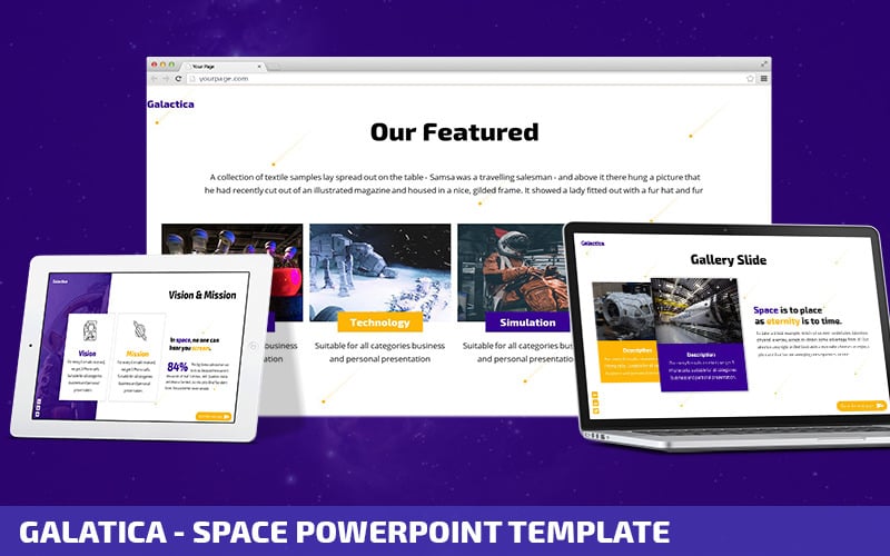 galatica space powerpoint template original