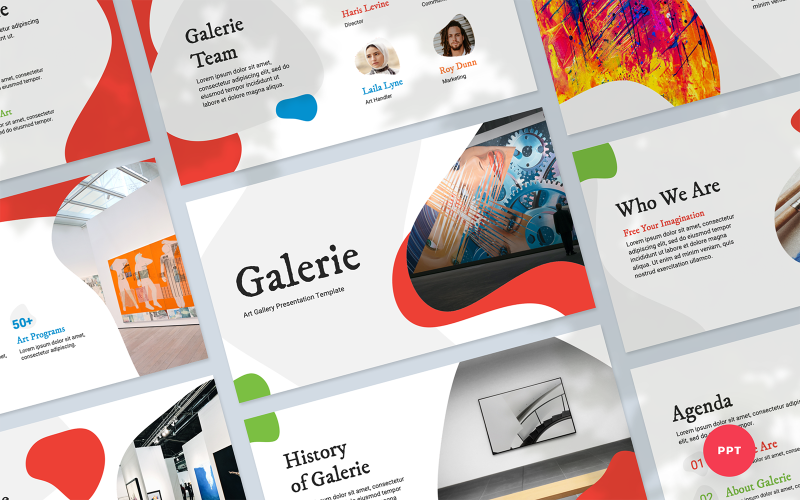 galerie art gallery presentation powerpoint template original