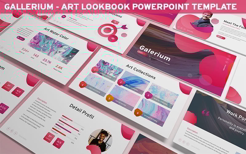 galerium art lookbook powerpoint template original