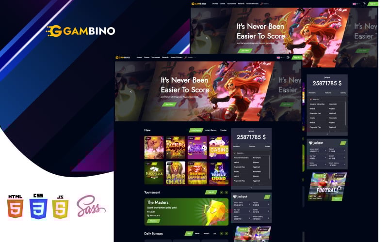 gambino casino amp gambling html landing template original