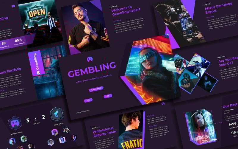 gambling esport gaming powerpoint template original
