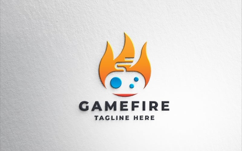game fire logo pro template original