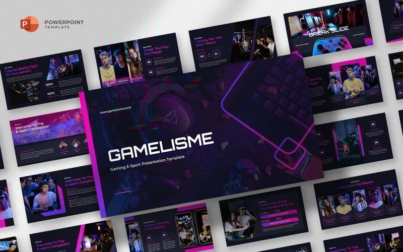 gamelisme gaming esports powerpoint template original