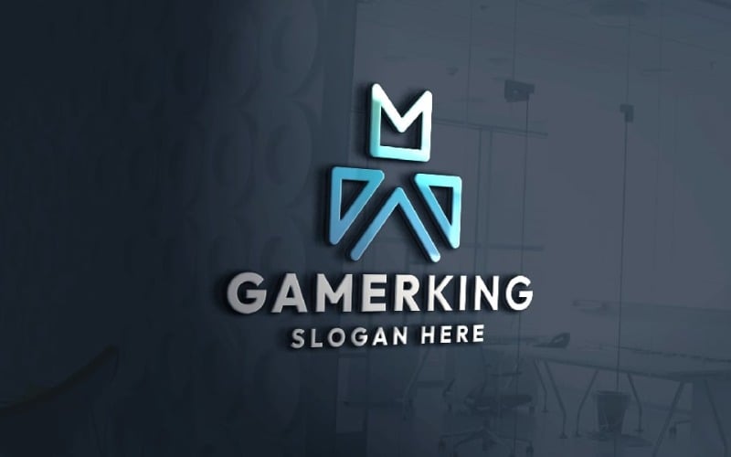 gamer king pro logo template original