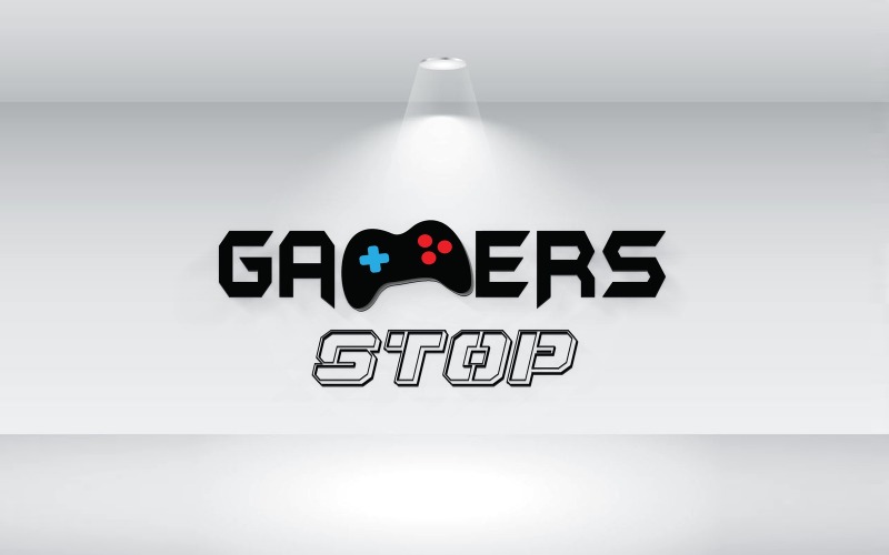 gamers stop logo template vector file original