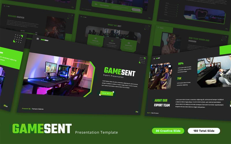 gamesent esport powerpoint template original