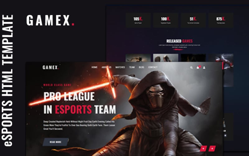gamex esports html template original