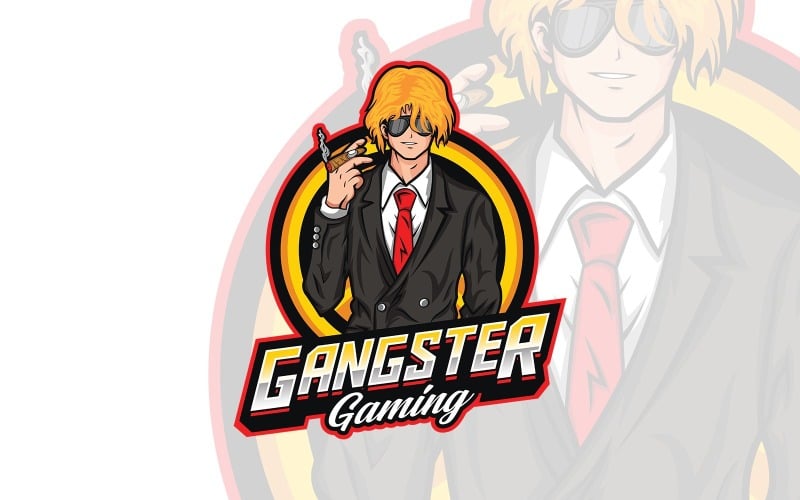 gangster mascot logo template original