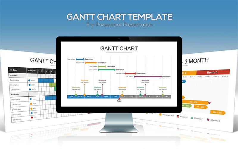 gantt chart powerpoint template original