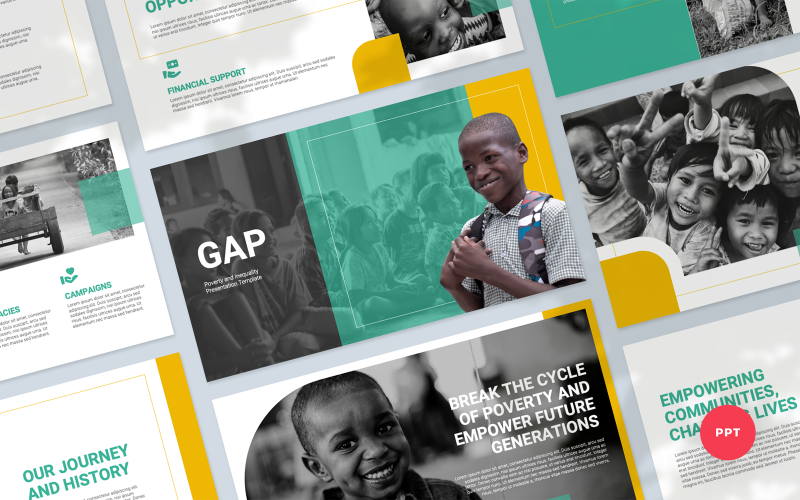 gap poverty and inequality presentation powerpoint template original