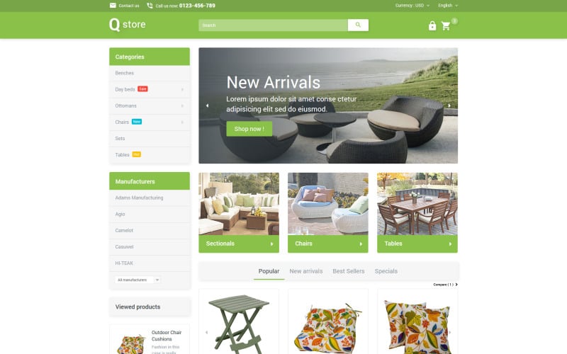 garden furniture prestashop theme original