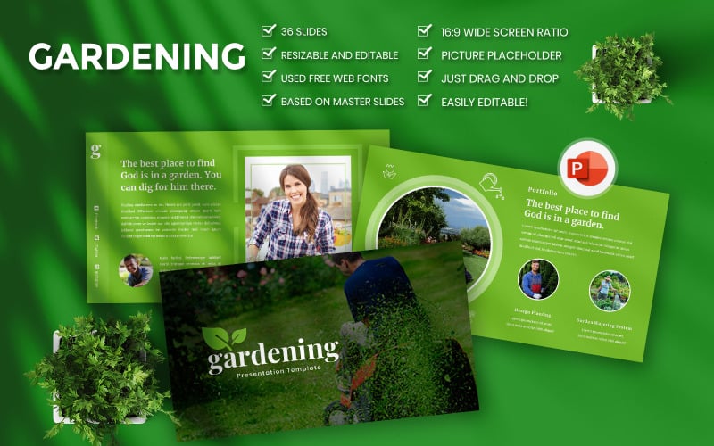 gardening powerpoint template original