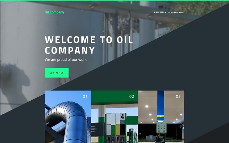gas oil responsive landing page template original