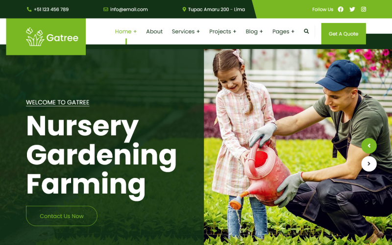 gatree gardening and landscaping joomla amp template original