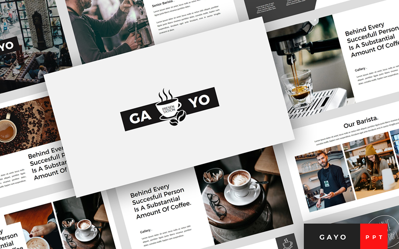 gayo coffee shop presentation powerpoint template original