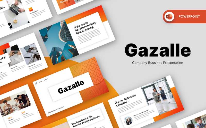 gazalle company business powerpoint template original
