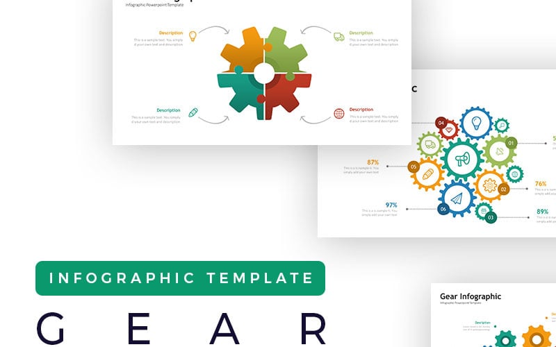 gear presentation infographic powerpoint template original