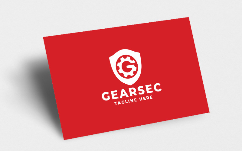 gear secure letter g pro logo template original