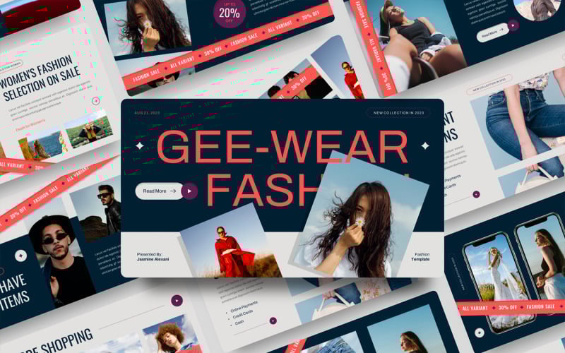 geewear fashion sale powerpoint template original