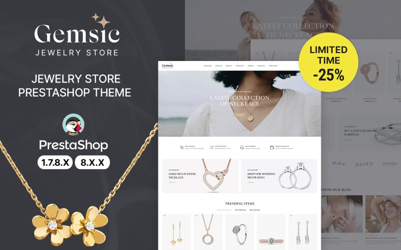 gemsic jewelry and fashion prestashop theme original