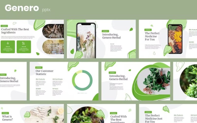 genero herbal and wellness theme powerpoint original