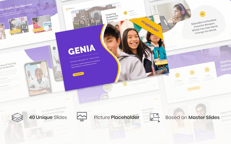 genia online education powerpoint template original