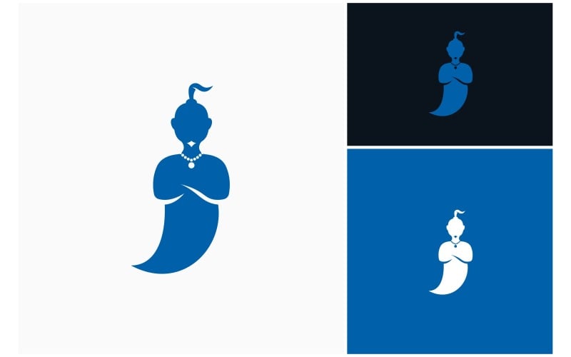 genie silhouette illustration logo original