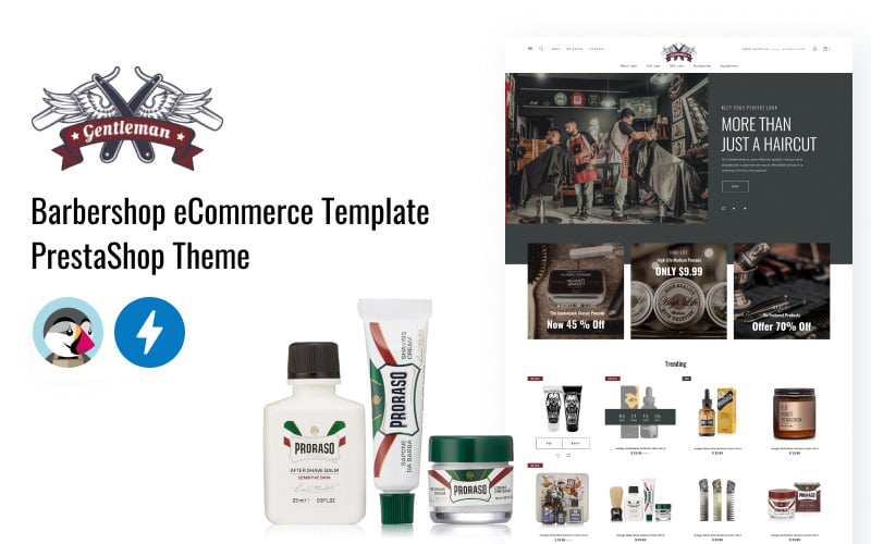 gentleman barbershop ecommerce template prestashop theme original