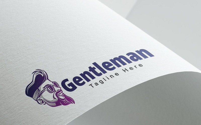 gentleman logo design template original