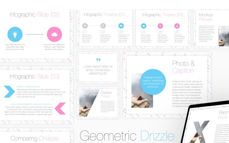 geometric drizzle powerpoint template original