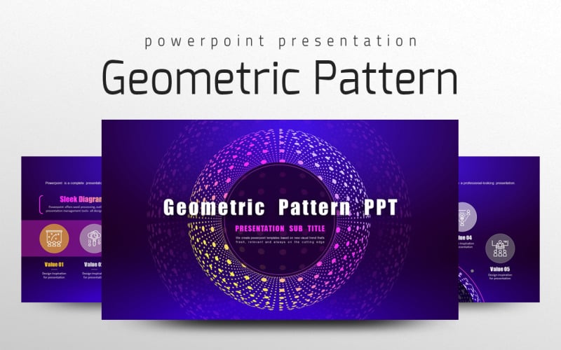 geometric pattern ppt powerpoint template original