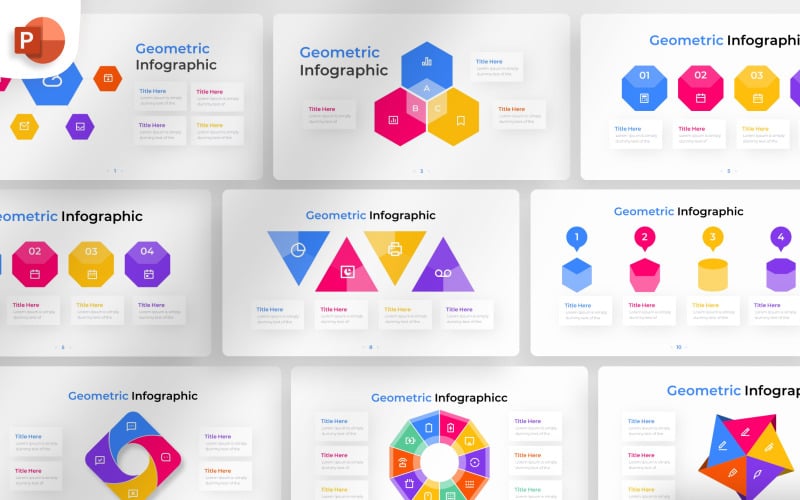 geometric powerpoint infographic template original