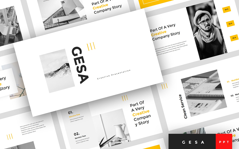 gesa creative presentation powerpoint template original