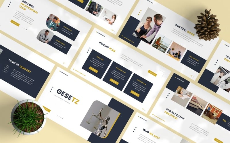 gesetz legal consulting powerpoint template original